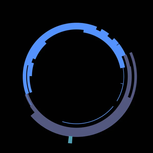 Futurisztikus Kör Alakú Hud Interfész Elem Absztrakt Kör Geometriai Háttér — Stock Fotó