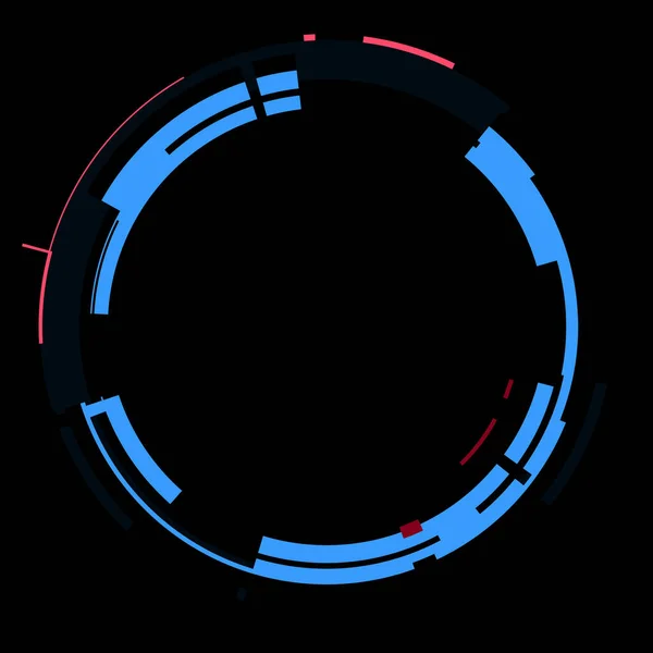 Futurisztikus Kör Alakú Hud Interfész Elem Absztrakt Kör Geometriai Háttér — Stock Fotó