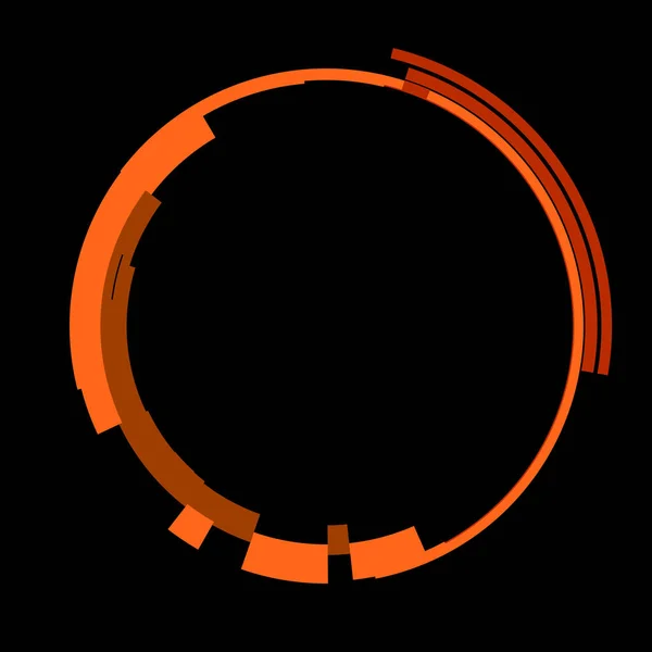 Fütürist Dairesel Gövde Arayüzü Elementi Soyut Çember Geometrik Arkaplan Dijital — Stok fotoğraf