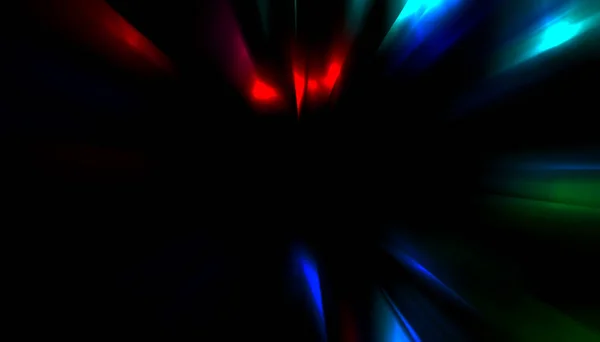 Dynamic Rays Light Isolated Black Background Graphic Illustration Glowing Colorful — ストック写真