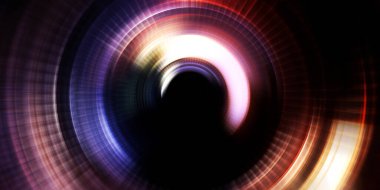 Parlayan neon ışıkları. Parlak sunum tasarım şablonu. Fotoğraf makinesi konsepti. Soyut arkaplan. Dönen ışık ışınları. Hareketli kavramsal duvar kağıdı. Grafik dijital illüstrasyon. 