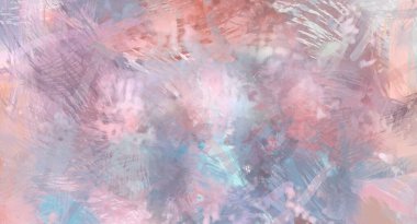 Soyut arkaplanda pürüzlü fırça darbeleri. Fırça boyası. Renkli boya darbeleri. Eşsiz duvar sanatı. Tuvaldeki modern sanat. Renkli çağdaş sanat eserleri.