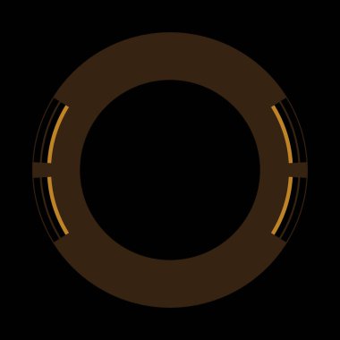 Fütürist dairesel gövde arayüzü elementi. Soyut çember geometrik arkaplan. Dijital teknolojinin grafiksel çizimi.