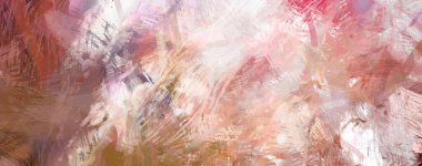 Soyut arkaplanda pürüzlü fırça darbeleri. Fırça boyası. Renkli boya darbeleri. Eşsiz duvar sanatı. Tuvaldeki modern sanat. Renkli çağdaş sanat eserleri.