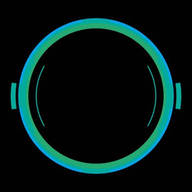 Fütürist dairesel gövde arayüzü elementi. Soyut çember geometrik arkaplan. Dijital teknolojinin grafiksel çizimi.