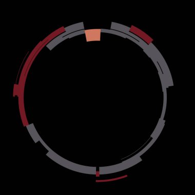 Fütürist dairesel gövde arayüzü elementi. Soyut çember geometrik arkaplan. Dijital teknolojinin grafiksel çizimi.