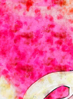 Kova desenli illüstrasyon. Çağdaş ve modern doku. Soyut renk boyama arka planı. Yaratıcı ve sanatsal duvar kağıdı. Fırçalanmış şekilleri ve lekeleri olan sanatsal duvar..