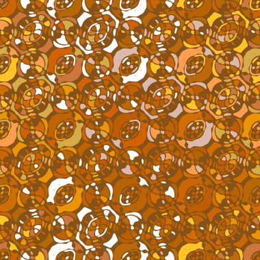 Yaratıcı karalama sanatı farklı şekil ve dokulara sahip kusursuz desen. Kolaj. Sanatsal arka plan. Soyut duvar kağıdı. Dekoratif hippi fayansları.