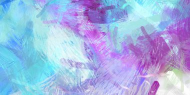 Soyut arkaplanda pürüzlü fırça darbeleri. Fırça boyası. Renkli boya darbeleri. Eşsiz duvar sanatı. Tuvaldeki modern sanat. Renkli çağdaş sanat eserleri.