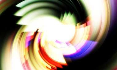 Dönen Işık gösterisi arka planı. Canlı renklerle donatılmış ruhani enerji girdabı. Renkli canlı hareket çizimi. Tanıtım geçmişi. Kutlama grafiği.