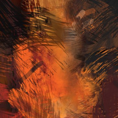 Soyut arkaplanda pürüzlü fırça darbeleri. Fırça boyası. Renkli boya darbeleri. Eşsiz duvar sanatı. Tuvaldeki modern sanat. Renkli çağdaş sanat eserleri.