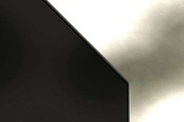 Üç boyutlu metalik doku. Uzay gemisi desenli yüzey. Aydınlık ve karanlık paneller. Fütürist soyut duvar kağıdı. Geometrik teknolojik yansıtıcı arkaplan.