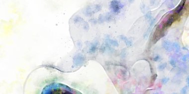 Kova desenli illüstrasyon. Çağdaş ve modern doku. Soyut renk boyama arka planı. Yaratıcı ve sanatsal duvar kağıdı. Fırçalanmış şekilleri ve lekeleri olan sanatsal duvar..