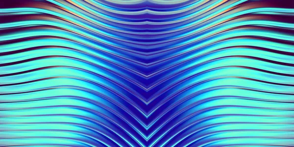 Illustration Colorful Wavy Reflective Design Wallpaper Graphic Illustration Wallpaper Banner — Stock Photo, Image