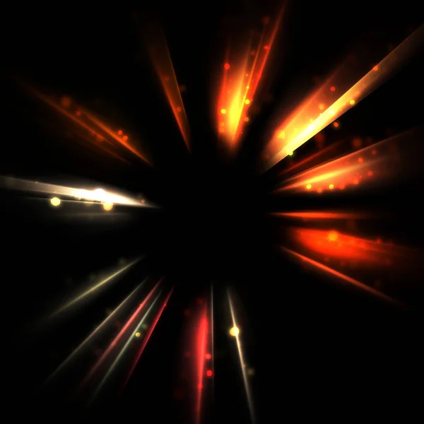 光と輝く粒子の交差ビームのかなりの背景 鮮やかなカラフルなライトの壁紙 輝く光のディスプレイ — ストック写真