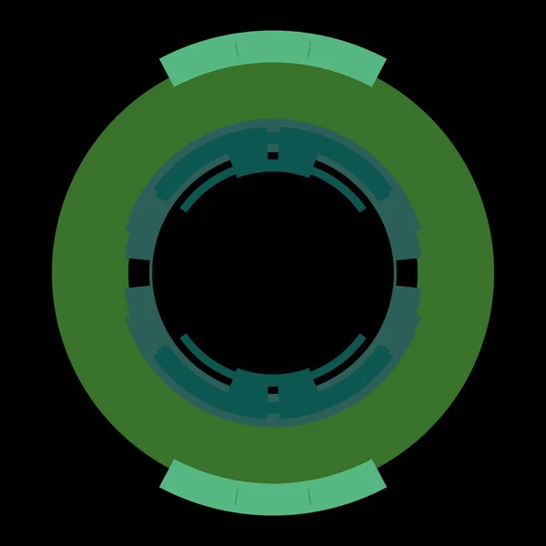 Futurystyczny Okrągły Element Interfejsu Kadłuba Streszczenie Geometrycznego Tła Okręgu Ilustracja — Zdjęcie stockowe