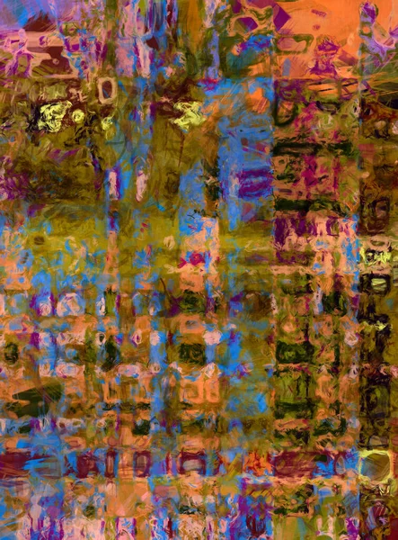 Chaotický Obraz Kartáčované Malované Abstraktní Pozadí Výrazná Kartáčovaná Malba Plátně — Stock fotografie