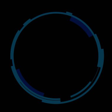 Fütürist dairesel gövde arayüzü elementi. Soyut çember geometrik arkaplan. Dijital teknolojinin grafiksel çizimi.