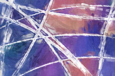 Tuval üzerinde etkileyici fırçalanmış resim. Soyut doku. 2D çizim. Geniş fırça darbeleri. Modern dijital sanat. Çağdaş fırça. Modern ifade. Popüler biçim boyanmış resim.