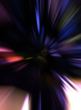 Renkli ışık enerjisi parlamaları. Çarpık grafik hareket arkaplanı. Dinamik patlama flaşı. Hızlanma efekti. Hızlı yüksek hız bulanıklaştırma arkaplanı. Işık teknolojisi soyut duvar kağıdı.
