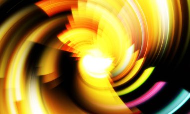 Dönen Işık gösterisi arka planı. Canlı renklerle donatılmış ruhani enerji girdabı. Renkli canlı hareket çizimi. Tanıtım geçmişi. Kutlama grafiği.