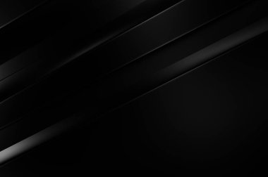 Geometrik katmanlı 3 boyutlu siyah arkaplan. Soyut koyu fütüristik duvar kağıdı. Zarif, parlak çizgili arka plan. Poster, broşür, sunum ve web sitesi için geometrik şablon tasarımı.