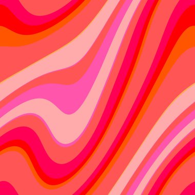 Renkli, dikişsiz şerit deseni. Soyut yüzey arkaplanı. Renkli duvar kağıtları. Retro parlak minimalist malzeme. Tekstil baskısı. Dekoratif motif.