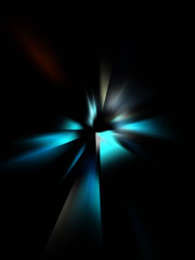 Parlayan ışıkları hareket ettirmenin havalı arka planı. Tasarımınız için canlı renkli bir portal şablonu. Işık ışınları ve hareket halindeki ışıldayan parçacıklar bir solucan deliği şekli oluşturuyor..