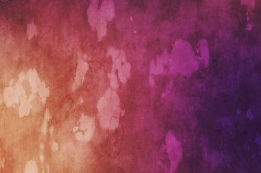 Gergin bir geçmişi ve sıkıntılı bir yapısı var. Renkli tozlu şablon. Tasarımınız için doku ve elementler. Çizik ve lekeli duvar kağıdı. Gotik duvar.