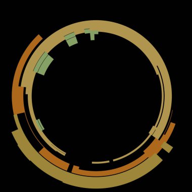 Fütürist dairesel gövde arayüzü elementi. Soyut çember geometrik arkaplan. Dijital teknolojinin grafiksel çizimi.