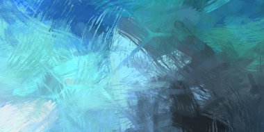 Soyut arkaplanda pürüzlü fırça darbeleri. Fırça boyası. Renkli boya darbeleri. Eşsiz duvar sanatı. Tuvaldeki modern sanat. Renkli çağdaş sanat eserleri.