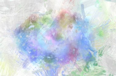 Soyut arkaplanda pürüzlü fırça darbeleri. Fırça boyası. Renkli boya darbeleri. Eşsiz duvar sanatı. Tuvaldeki modern sanat. Renkli çağdaş sanat eserleri.