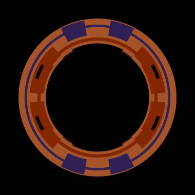 Fütürist dairesel gövde arayüzü elementi. Soyut çember geometrik arkaplan. Dijital teknolojinin grafiksel çizimi.