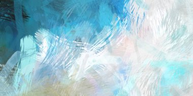 Soyut arkaplanda pürüzlü fırça darbeleri. Fırça boyası. Renkli boya darbeleri. Eşsiz duvar sanatı. Tuvaldeki modern sanat. Renkli çağdaş sanat eserleri.