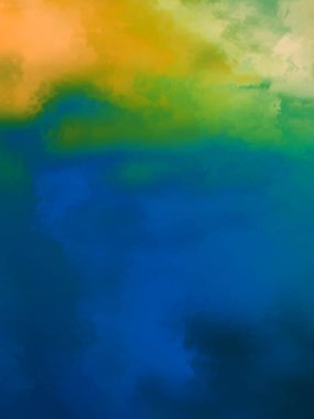 Modern fırça darbeleri. Poster, duvar sanatı, afiş, kart, kitap kapağı veya ambalaj için rahatlatıcı kompozisyonun yumuşak renkli çizimi. Pastel renklerle suluboya. 