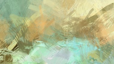 Soyut arkaplanda pürüzlü fırça darbeleri. Fırça boyası. Renkli boya darbeleri. Eşsiz duvar sanatı. Tuvaldeki modern sanat. Renkli çağdaş sanat eserleri.