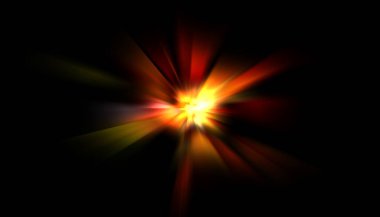 Parlayan yıldızın patlaması. Dinamik renkli arkaplan resmi. Parıldayan ışıklar duvar kağıdı. Tasarımınız için canlı şablon.