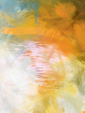 Soyut arkaplanda pürüzlü fırça darbeleri. Fırça boyası. Renkli boya darbeleri. Eşsiz duvar sanatı. Tuvaldeki modern sanat. Renkli çağdaş sanat eserleri.