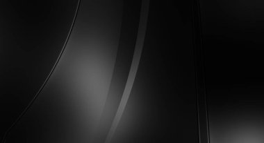 Siyah kıvrımlı yüzey. 3 boyutlu illüstrasyon. Soyut fütüristik geçmiş. Minimalist geometrik kapak tasarımı. Çarpık siyah çizgiler. Lüks dokuma duvar kağıdı. Zarif arkaplan.