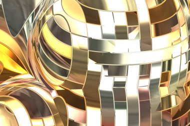 Metalik panel dokusunun 3 boyutlu çizimi. Renkli, parlak, soyut duvar kağıdı. Geometrik teknolojik parlak yansıtıcı arka plan. Yaratıcı parlak kavramsal arkaplan.