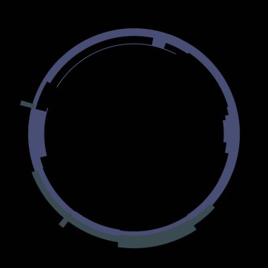 Fütürist dairesel gövde arayüzü elementi. Soyut çember geometrik arkaplan. Dijital teknolojinin grafiksel çizimi.