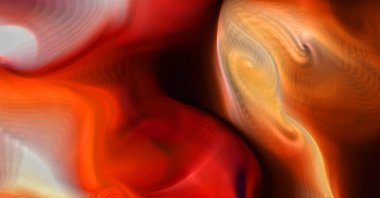 Hareketli girdapların soyut çizimi. Titreşimli renkli kıvrımların dönen akışı. Kıvrımlı ve kıvrımlı arka plan ve çizgiler. Garip duvar kâğıdı tasarımı. Dalgalanma arkaplanı.