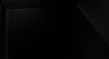 Lüks minimalist tasarım. Fütürist şablon. Karanlık elementleri olan birinci sınıf soyut duvar kâğıdı. Zarif bir zemin. Siyah üç boyutlu geometrik arkaplan. Poster, broşür, sunum için tasarım.