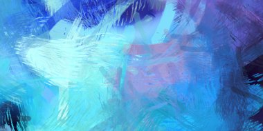 Soyut arkaplanda pürüzlü fırça darbeleri. Fırça boyası. Renkli boya darbeleri. Eşsiz duvar sanatı. Tuvaldeki modern sanat. Renkli çağdaş sanat eserleri.