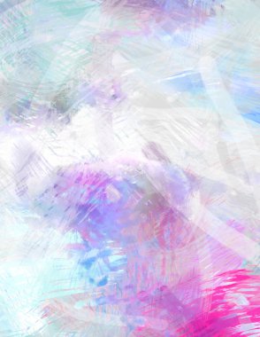 Soyut arkaplanda pürüzlü fırça darbeleri. Fırça boyası. Renkli boya darbeleri. Eşsiz duvar sanatı. Tuvaldeki modern sanat. Renkli çağdaş sanat eserleri.