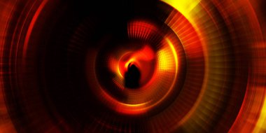 Parlayan neon ışıkları. Parlak sunum tasarım şablonu. Fotoğraf makinesi konsepti. Soyut arkaplan. Dönen ışık ışınları. Hareketli kavramsal duvar kağıdı. Grafik dijital illüstrasyon. 
