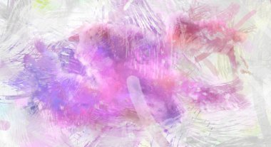 Soyut arkaplanda pürüzlü fırça darbeleri. Fırça boyası. Renkli boya darbeleri. Eşsiz duvar sanatı. Tuvaldeki modern sanat. Renkli çağdaş sanat eserleri.