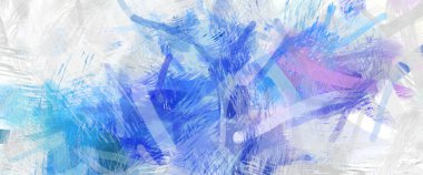 Soyut arkaplanda pürüzlü fırça darbeleri. Fırça boyası. Renkli boya darbeleri. Eşsiz duvar sanatı. Tuvaldeki modern sanat. Renkli çağdaş sanat eserleri.