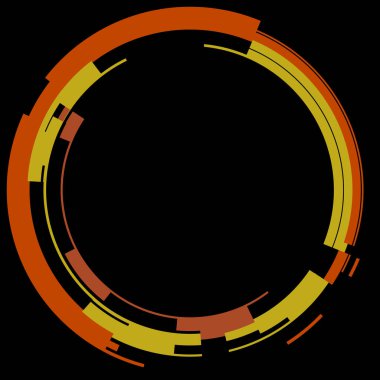 Fütürist dairesel gövde arayüzü elementi. Soyut çember geometrik arkaplan. Dijital teknolojinin grafiksel çizimi.