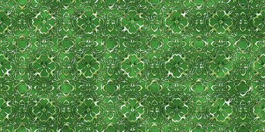 Renkli kumaş arka planında moda tarzında gümüş örgü süsü olan lüks, kusursuz bir şablon. Duvar kağıtları ve tekstil baskısı için tasarım. Lüks, ışıl ışıl metalimsi fantezi dokusu.